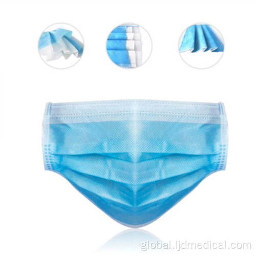 Surgical Disposable Face Mask Operation Use Earloop 3ply flat surgical nonwoven face mask Manufactory